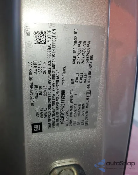 2018 Chevrolet Colorado Lt z USA, uszkodzony, nr VIN 1GCHTCEN2J1113900